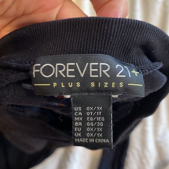 F21 plus size body suit stretch black long sleeve - Picture 9 of 9